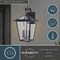 Vaxcel Derby 10-in W 3 Light Dusk to Dawn Matte Black Outdoor Wall Lantern Clear Glass Shade T0718 - alternate 4